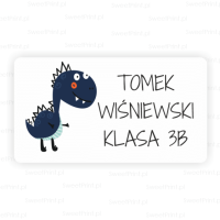 Naklejki szkolne imienne / na zeszyty DINO