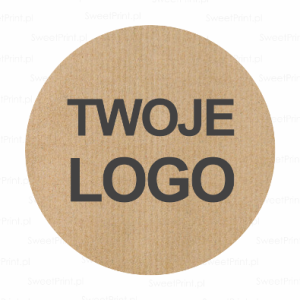 Naklejki 6 cm z papieru kraft  "eko"  z LOGO 
