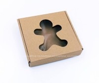 Pudełko z okienkiem w kształcie piernika 15x15x3 cm