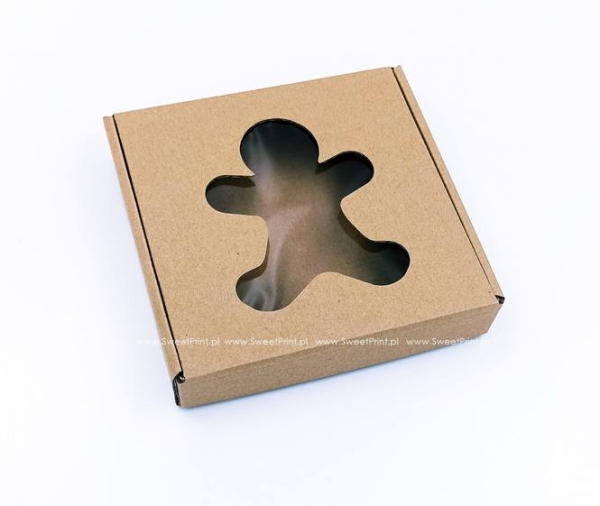 Pudełko z okienkiem w kształcie piernika - SweetPrint.pl