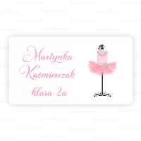 Naklejki szkolne / na zeszyty BALET