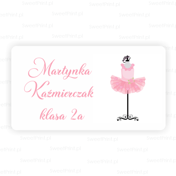naklejki na zeszyty BALET - SweetPrint.pl