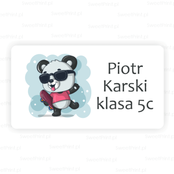 Personalizowane naklejki szkolne z imieniem i nazwiskiem dziecka - SweetPrint.pl