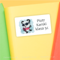 Personalizowane naklejki szkolne z imieniem i nazwiskiem dziecka - SweetPrint.pl