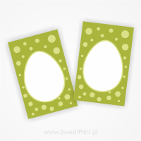 Etykietki / bileciki wielkanocne do wydruku - ZIELONE