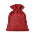 czerwony woreczek jutowy  - SweetPrint.pl