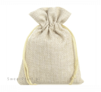 Woreczek jutowy  10x13 cm NATURALNY JASNY