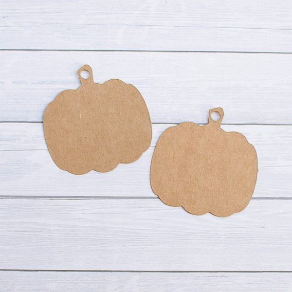 papierowe eko zawieszki - tagi w kształcie dyni