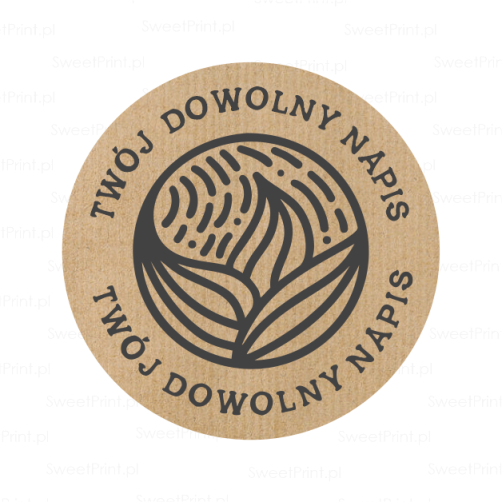 naklejki na brązowym papierze kraft - SweetPrint.pl