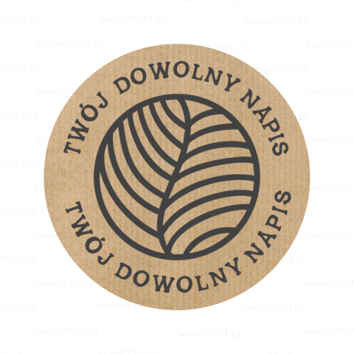 naklejki kraft z własnym napisem - Sweetprint.pl