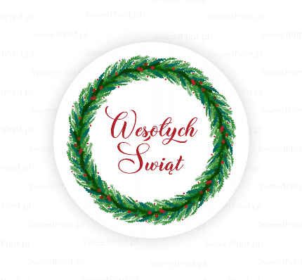 Naklejki z napisem Wesołych Świąt - SweetPrint.pl