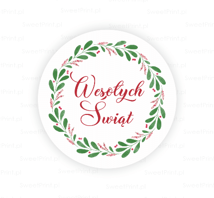 Naklejki z napisem Wesołych Świąt - SweetPrint.pl