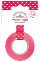 Washi Tape - taśma dekoracyjna CZERWONA W KROPKI
