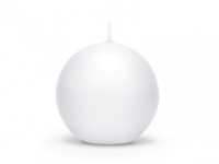 Świeca matowa  KULA biała
