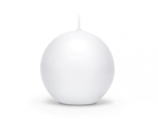 biała świeca, kula - SweetPrint.pl