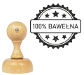 Stempel z napisem 100% BAWEŁNA - SweetPrint.pl