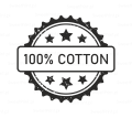 Stempel z napisem 100% COTTON - SweetPrint.pl