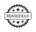 Pieczątka z  napisem RĘKODZIEŁO - SweetPrint.pl