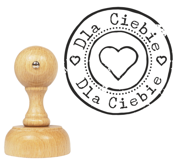 Stempel  pieczątka z napisem DLA CIEBIE - SweetPrint.pl