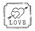 Stempel  pieczątka z napisem LOVE - SweetPrint.pl