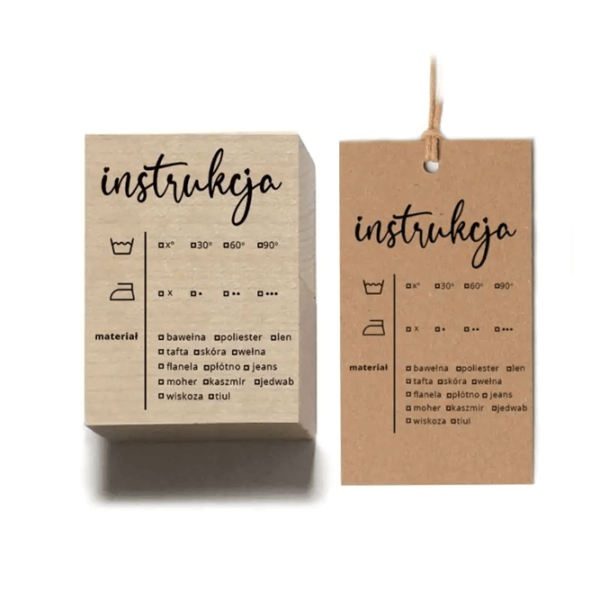 Stempel do tworzenia etykiet - INSTRUKCJA PRANIA I PRASOWANIA - SweetPrint.pl