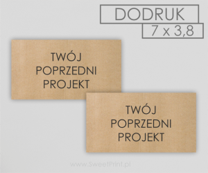 DODRUK --> Naklejki  kraft 7x3,8 cm