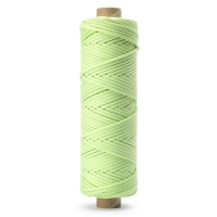 Sznurek pleciony do makramy, JASNY ZIELONY 5mm