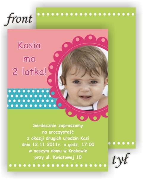 personalizowane zaproszenia na urodziny dziecka