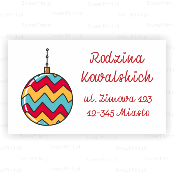 naklejki adresowe świąteczne