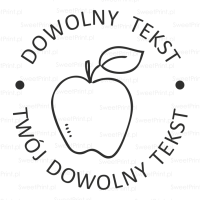 Personalizowany stempel dla nauczyciela - JABŁKO