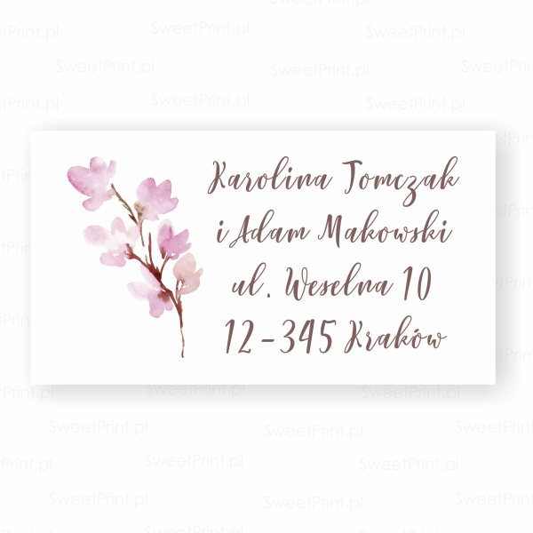 naklejki adresowe  z własnym tekstem