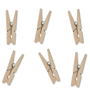 Klamerki drewniane - naturalne - 3 cm / 20 szt