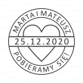 personalizowana pieczątka ślubna