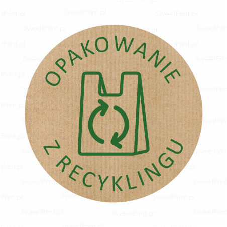 Naklejki informacyjne na opakowania z recyklingu - SweetPrint.pl