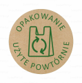 Naklejki informacyjne z papieru kraft na opakowania użyte powtórnie - SweetPrint.pl