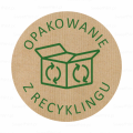 Naklejki kraft OPAKOWANIE Z RECYKLINGU - SweetPrint.pl