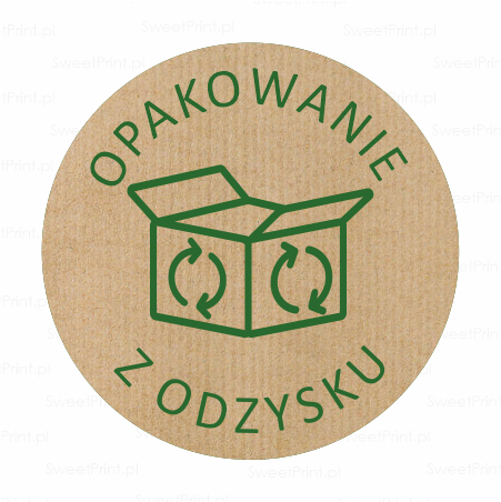 Naklejki informacyjne na opakowania z odzysku - SweetPrint.pl