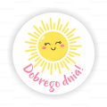 Naklejki z napisem DOBREGO DNIA!