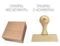 Stempel exlibris BIBLIOTEKA – gryf drewniany bez uchwytu