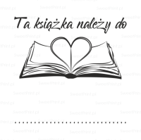 Stempel / pieczątka EX LIBRIS KOCHAM CZYTAĆ