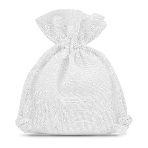Biały woreczek bawełniany  - SweetPrint.pl