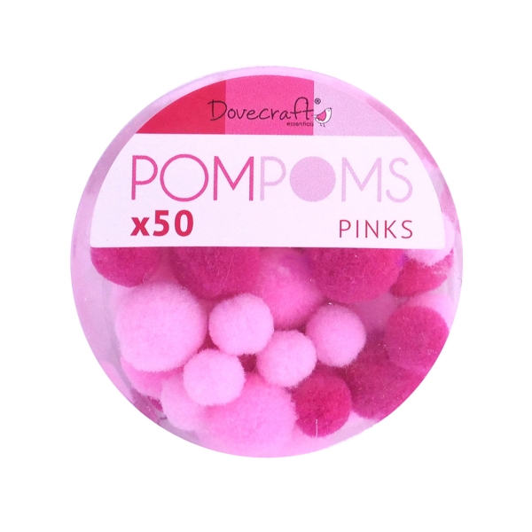 różowe mini pompony - SweetPrint.pl