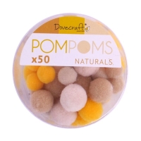 Pompony ozdobne NATURALNE