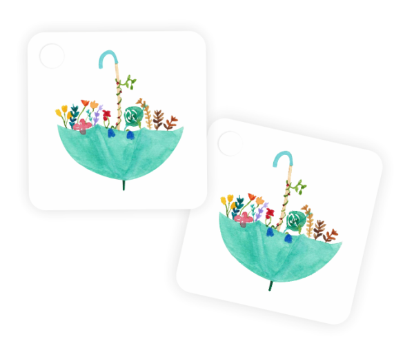 Zawieszki do prezentów z wiosennym motywem - SweetPrint.pl