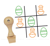 KÓŁKO I KRZYŻYK zestaw stempli JAJKO I KURCZAK