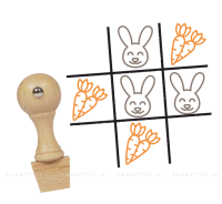 KÓŁKO I KRZYŻYK zestaw stempli ZAJĄC I MARCHEWKA