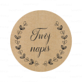 naklejki kraft z wiankiem - SweetPrint.pl