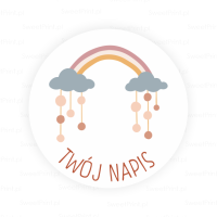 Personalizowane naklejki dla dzieci - BOHO CHMURKI