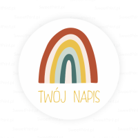 Personalizowane naklejki dla dzieci - BOHO TĘCZA