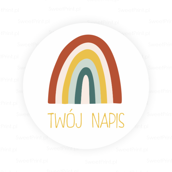 Personalizowane naklejki BOHO urodzinowe / na baby shower - SweetPrint.pl